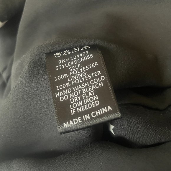 J.O.A. Black Star Print Choker Neck Wrap Dress Size Small Boho Halloween - Picture 9 of 11